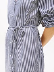 Tommy Hilfiger dámske pruhované šaty Poplin - 34 (0BC)