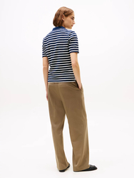Tommy Hilfiger dámske pruhované polo tričko 1985 - L (0X4)