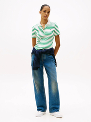 Tommy Hilfiger dámske pruhované polo tričko 1985 - XS (0FO)