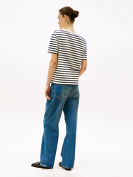 Tommy Hilfiger dámske pruhované tričko - L (0FC)