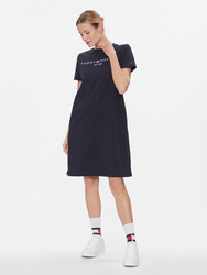 Tommy Hilfiger dámske tmavo modré šaty Rlx - S (DW5)