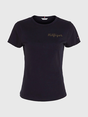 Tommy Hilfiger dámske tmavomodré tričko - M (DW5)