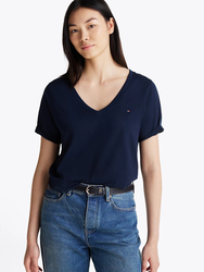 Tommy Hilfiger dámske tmavo modré tričko - XS (C1G)