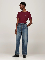 Tommy Hilfiger dámske vínové tričko - S (VLP)