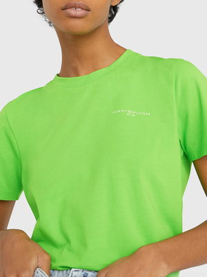 Tommy Hilfiger dámske zelené tričko - M (LWY)
