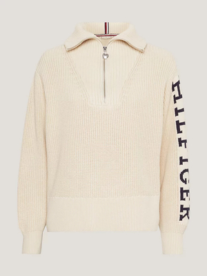 Tommy Hilfiger dámsky béžový sveter - S (ACI)