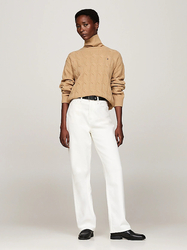 Tommy Hilfiger dámsky hnedý vlnený sveter - S (RBL)
