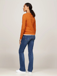 Tommy Hilfiger dámsky oranžový sveter - XS (SFM)