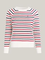 Tommy Hilfiger dámsky pruhovaný sveter  - XL (04S)
