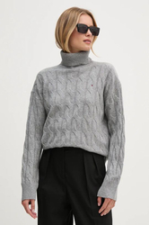 Tommy Hilfiger dámsky šedý vlnený sveter - XL (PJ8)