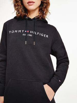 Tommy Hilfiger dámske čierne mikinové šaty - S (BDS)