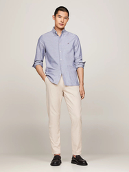 Tommy Hilfiger pánska šedá košeľa Oxford - M (DXF)