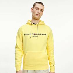 Tommy Hilfiger pánska žltá mikina Logo Hoody - XXL (ZFF)