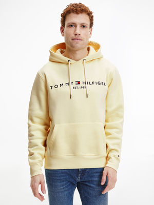 Tommy Hilfiger pánska žltá mikina Logo Hoody - L (ZHF)