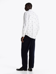 Tommy Hilfiger pánska biela košeľa Oxford - S (0K4)