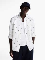 Tommy Hilfiger pánska biela košeľa Oxford - S (0K4)