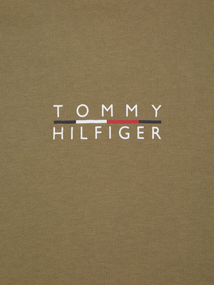 Tommy Hilfiger pánska khaki mikina Square logo - L (GXR)