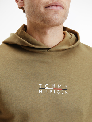 Tommy Hilfiger pánska khaki mikina Square logo - S (GXR)