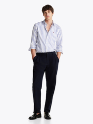 Tommy Hilfiger pánska pruhovaná košeľa Poplin - S (0GZ)