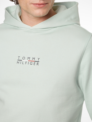 Tommy Hilfiger pánska svetlozelená mikina Square logo - L (LZV)
