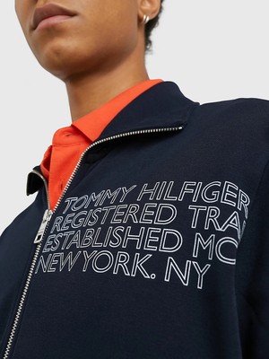 Tommy Hilfiger pánska tmavo modrá mikina Badged graphic - M (DW5)