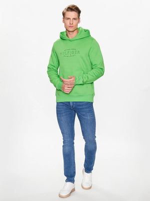 Tommy Hilfiger pánska zelená mikina Logo - M (LWY)
