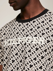Tommy Hilfiger pánske čierne tričko Monotype - S (0GJ)
