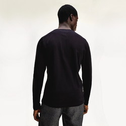 Tommy Hilfiger pánske čierne tričko Stretch slim fit - L (BDS)