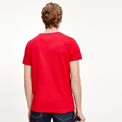Tommy Hilfiger pánske červené tričko Logo - M (XLG)