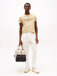 Tommy Hilfiger pánske béžové tričko - L (RBT)