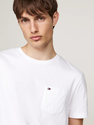 Tommy Hilfiger pánske biele tričko - L (YBR)