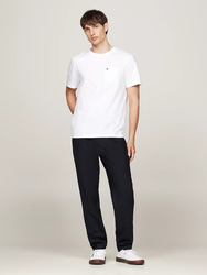 Tommy Hilfiger pánske biele tričko - L (YBR)