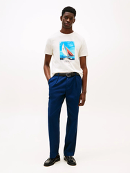 Tommy Hilfiger pánske krémové tričko - S (Z00)