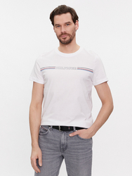 Tommy Hilfiger pánske biele tričko - S (YBR)