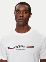 Tommy Hilfiger pánske biele tričko - XL (YBR)