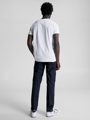 Tommy Hilfiger pánske biele tričko Monotype - XL (YBR)