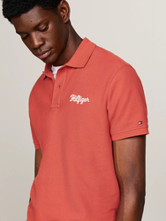 Tommy Hilfiger pánske tehlové polo tričko - S (XM0)