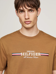 Tommy Hilfiger pánske hnedé tričko - S (HJW)