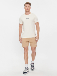 Tommy Hilfiger pánske krémové tričko - L (AEF)