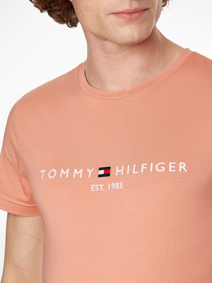Tommy Hilfiger pánske lososové tričko Logo - S (SNA)