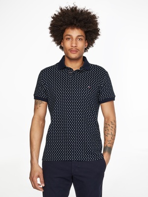 Tommy Hilfiger pánske modré polo tričko Micro - M (0GZ)