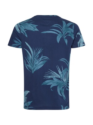 Tommy Hilfiger pánske modré tričko Palm - XL (0GY)