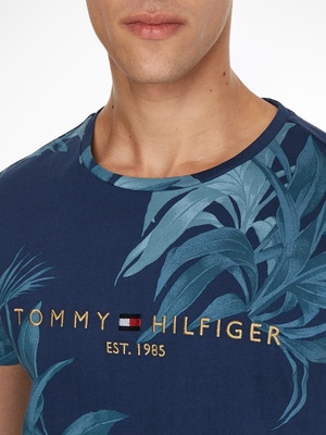 Tommy Hilfiger pánske modré tričko Palm - XL (0GY)