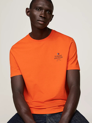 Tommy Hilfiger pánske oranžové tričko - L (SFQ)