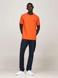 Tommy Hilfiger pánske oranžové tričko - L (SFQ)