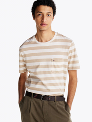 Tommy Hilfiger pánske pruhované tričko - L (0FA)