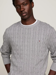 Tommy Hilfiger pánsky šedý sveter - XL (P91)