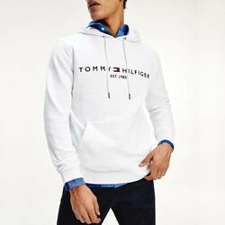 Tommy Hilfiger pánska biela mikina Logo Hoody - XL (YBR)