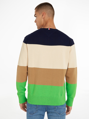 Tommy Hilfiger pánsky viacfarebný sveter Colourblock - L (0GY)