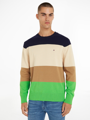 Tommy Hilfiger pánsky viacfarebný sveter Colourblock - L (0GY)